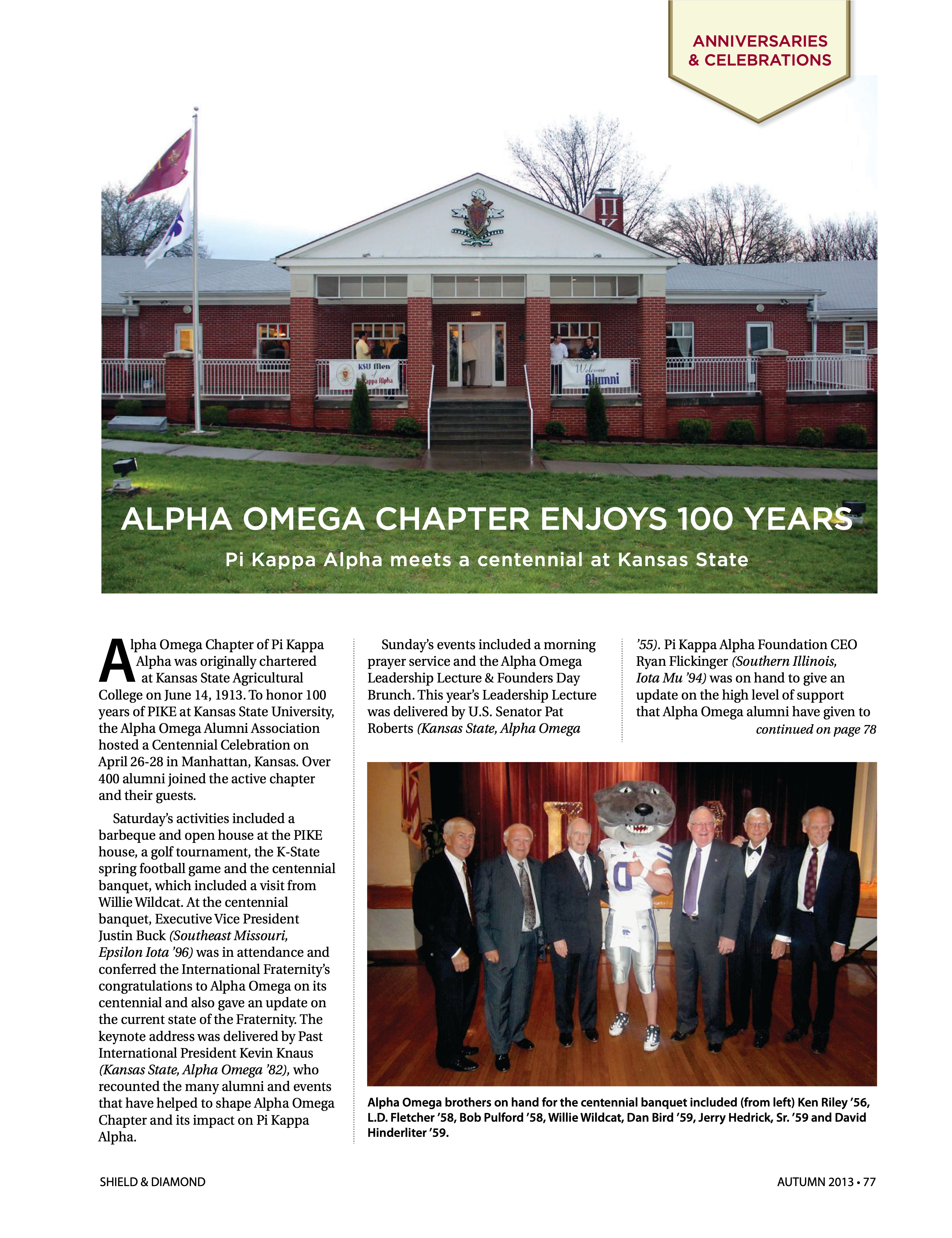 Alpha Omega Chapter Enjoys 100 Years